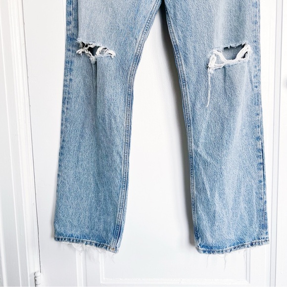 AGOLDE • 90's Mid Rise Loose jean straight distressed Isolate wash ripped baggy - Picture 11 of 15
